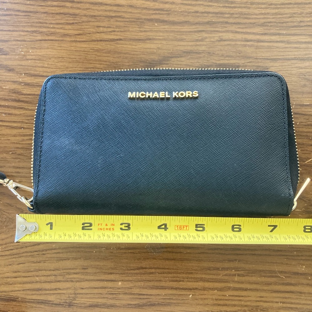 Michael Kors Black Zip-Around Wallet